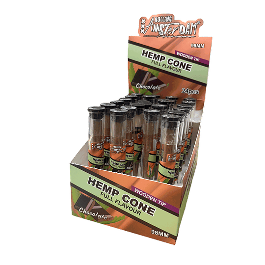 Display Hemp Cone Chocolate con punta de Madera - Image 1