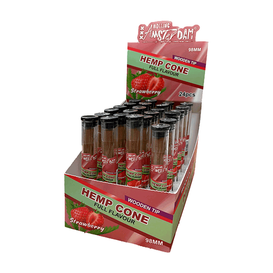 Display Hemp Cone Frutilla con punta de Madera - Image 1