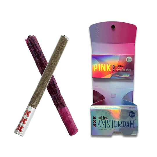 Papel Rolling Amsterdam 420 Celulosa Transparente + Pink - Image 2