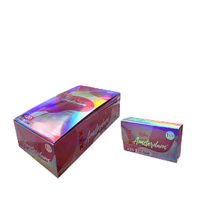 Papel Rolling Amsterdam 420 Celulosa Transparente + Pink