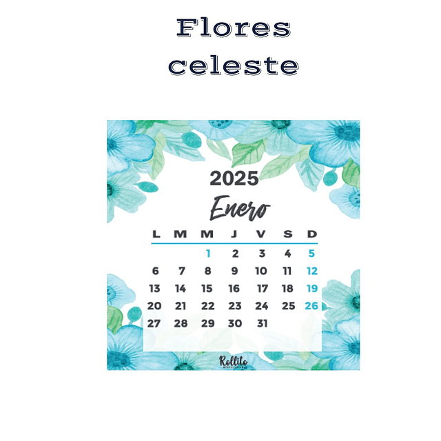 Mini calendarios de escritorio 2025