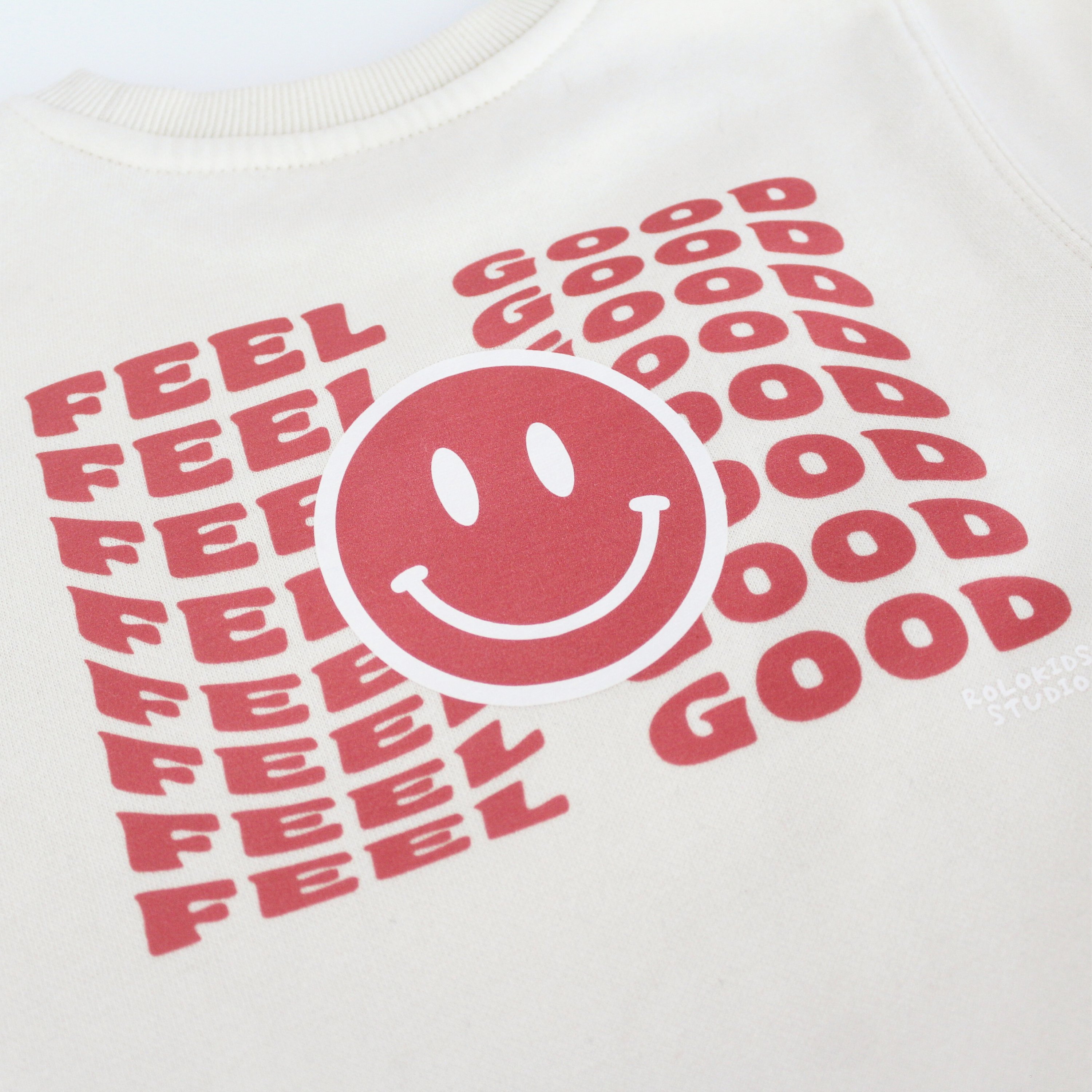 Sudadera infantil 'Feel Good' ivory – Ropa divertida para niños 7