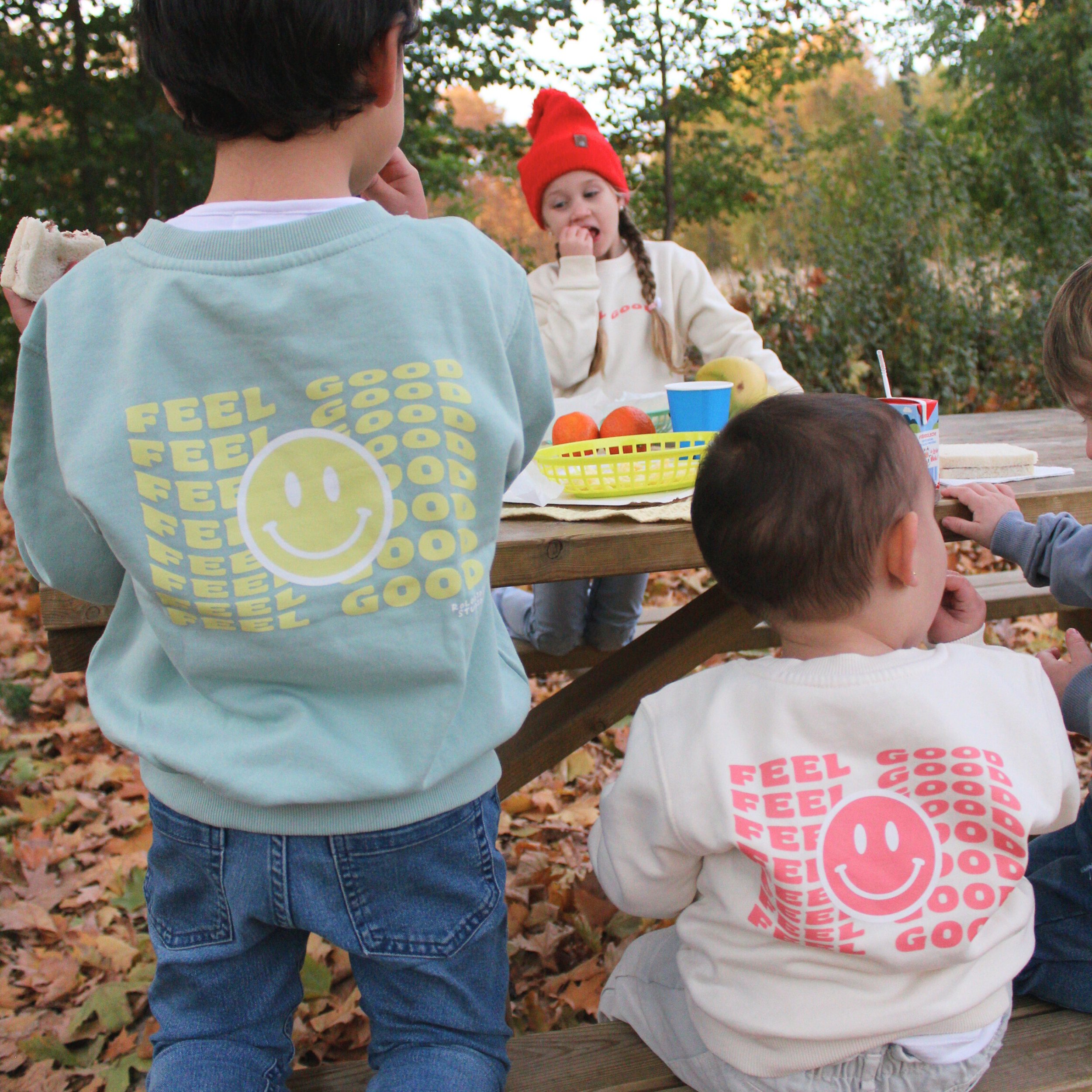 Sudadera infantil 'Feel Good' ivory – Ropa divertida para niños 4