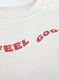 Sudadera infantil 'Feel Good' ivory – Ropa divertida para niños - Miniatura 3