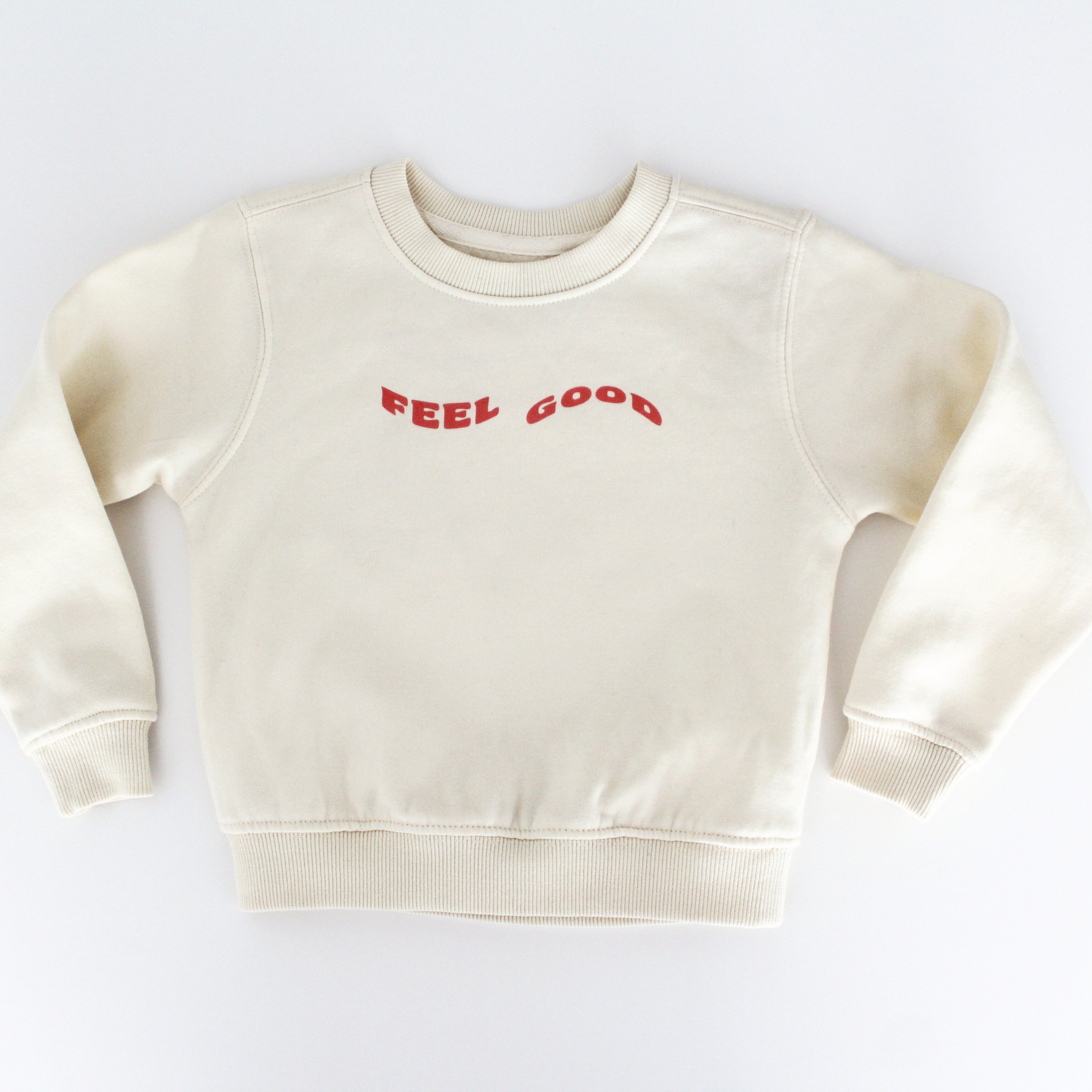 Sudadera infantil 'Feel Good' ivory – Ropa divertida para niños 2