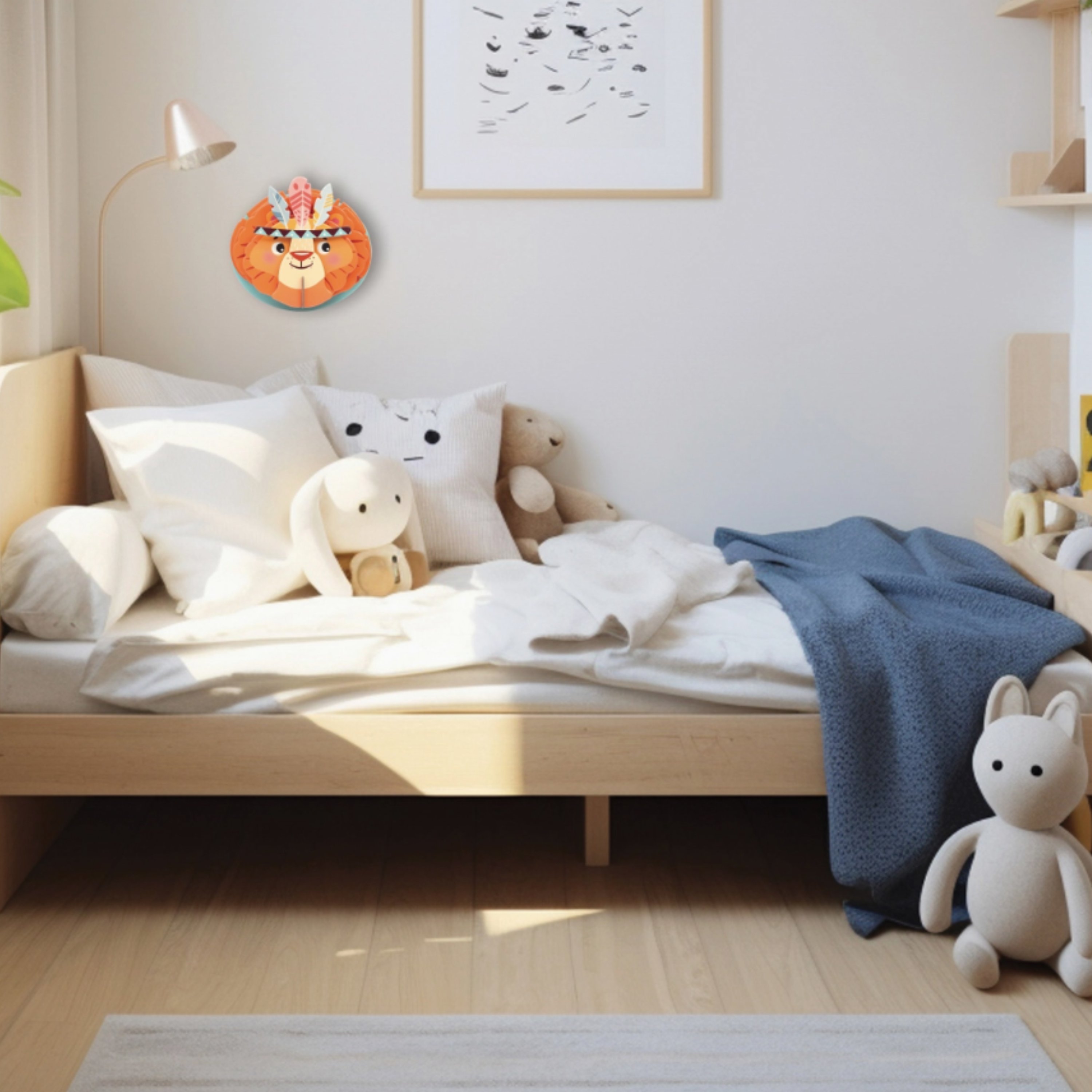 Maqueta Colgante León 3D – Decoración Infantil DIY 3