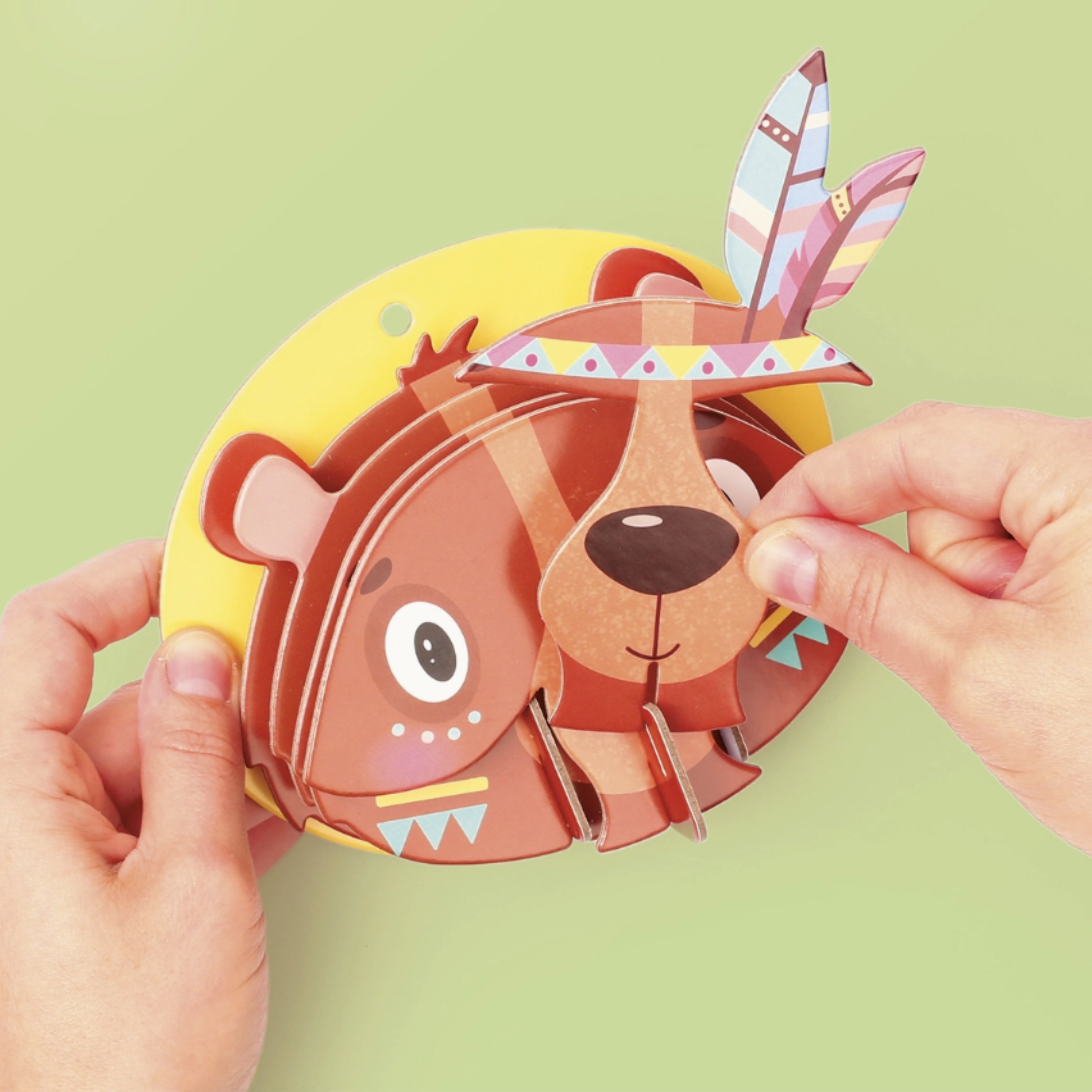 Maqueta Colgante Oso 3D – Decoración Infantil en cartón 3