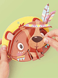 Maqueta Colgante Oso 3D – Decoración Infantil en cartón - Miniatura 3