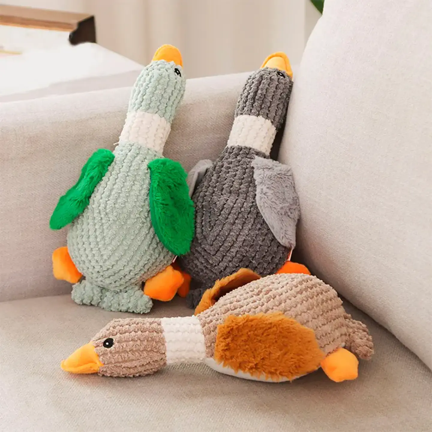 Juguete Peluche Ganso para Perros Mediano 3