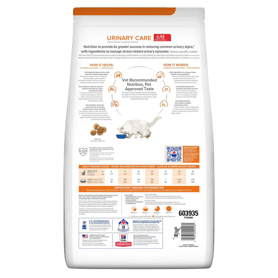Hill's c/d Multicare Stress Cuidado Urinario para Gatos 1.81 kg 2