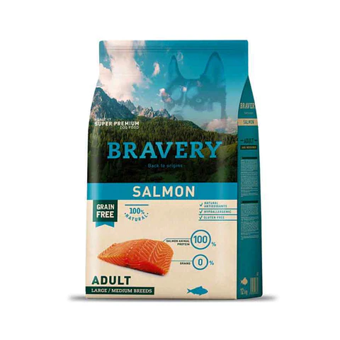 Bravery Salmón Adult Razas Medianas y Grandes 4 Kg