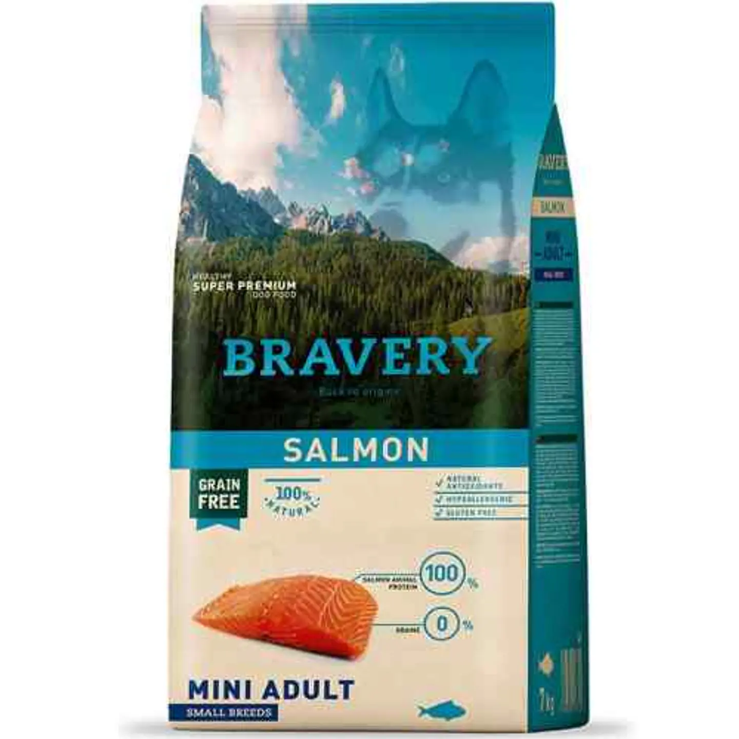 Bravery Salmón Mini Adult Razas Pequeñas 2 Kg 1