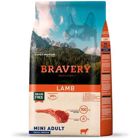 Bravery Cordero Mini Adult Razas Pequeñas 2 Kg