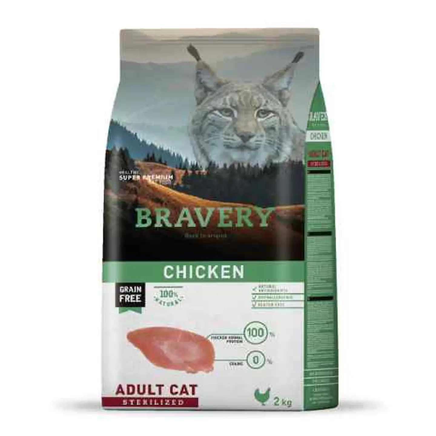 Bravery Chicken Adult Cat Sterilized Grain Free Gato 1