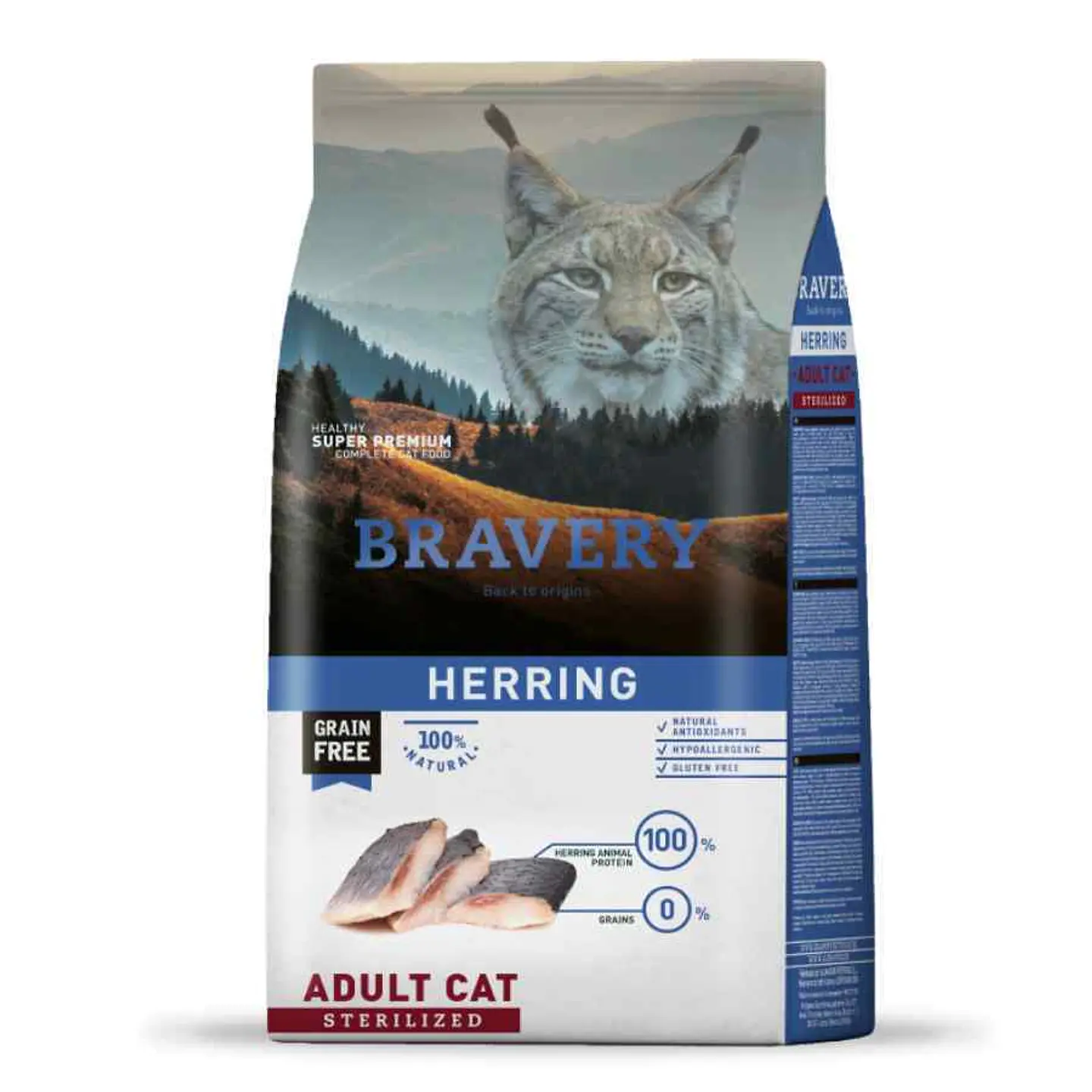 Bravery Herring Adult Cat Sterilized Grain Free 2KG 1