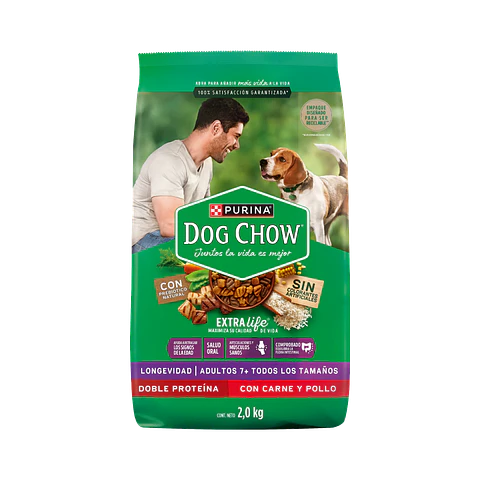 Dog Chow Longevidad Adulto 7+ Todos los Tamaños 8 KG