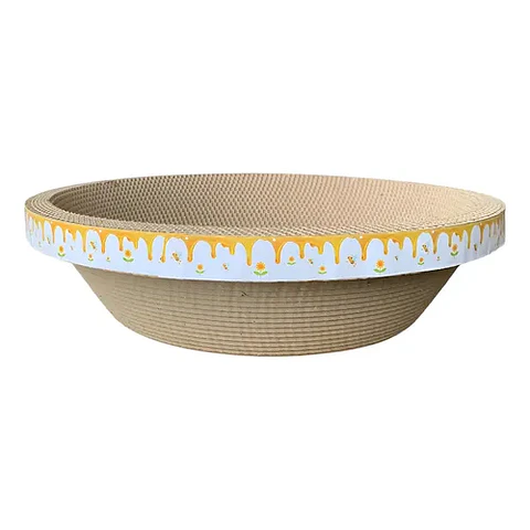 Rascador Redondo tipo Cama con Catnip  Para Gato  44 CM (Diámetro)