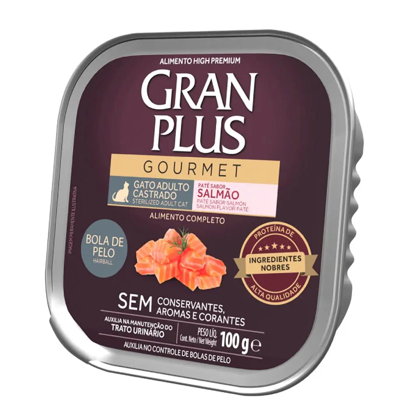 Gran Plus Gourmet Paté Salmón Gatos Castrados 100g 1
