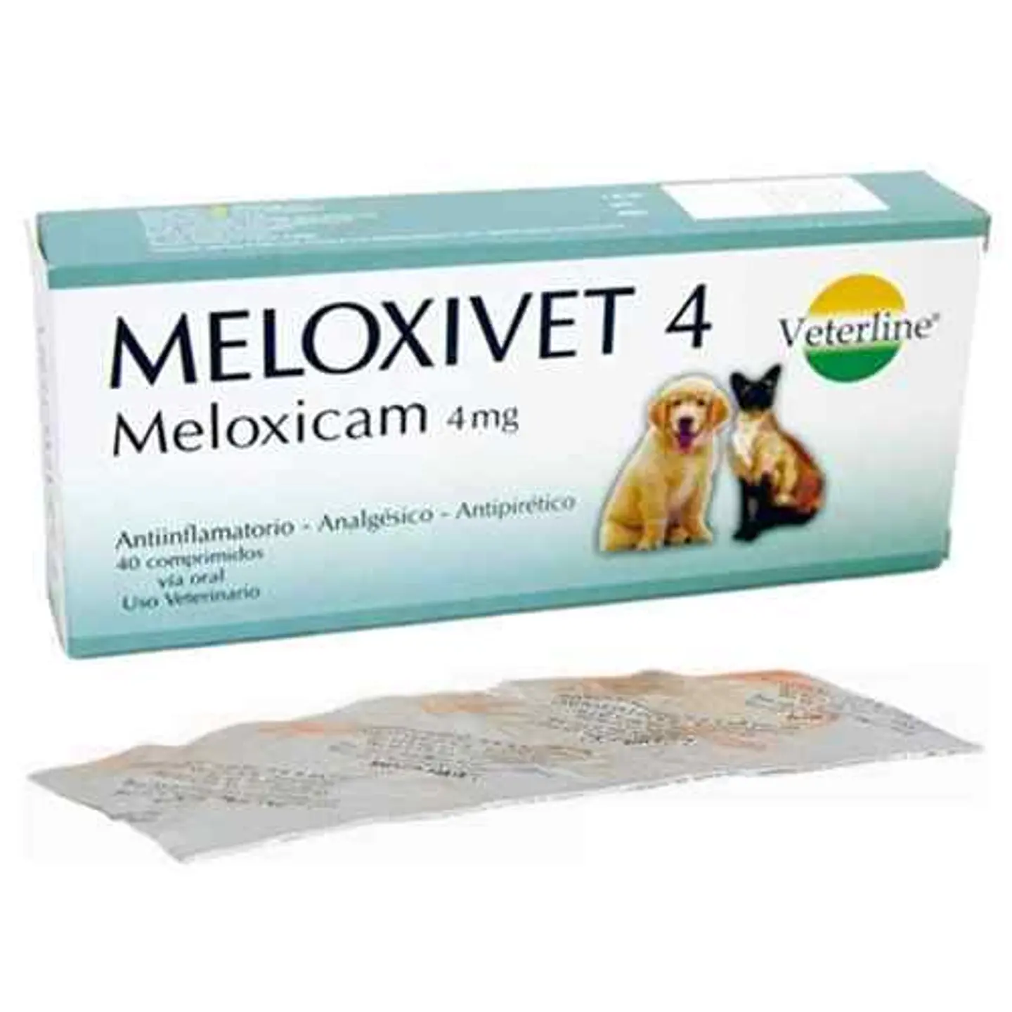 Meloxivet Meloxicam 4 mg Antiinflamatorio para Perros y Gatos(unidad) 1