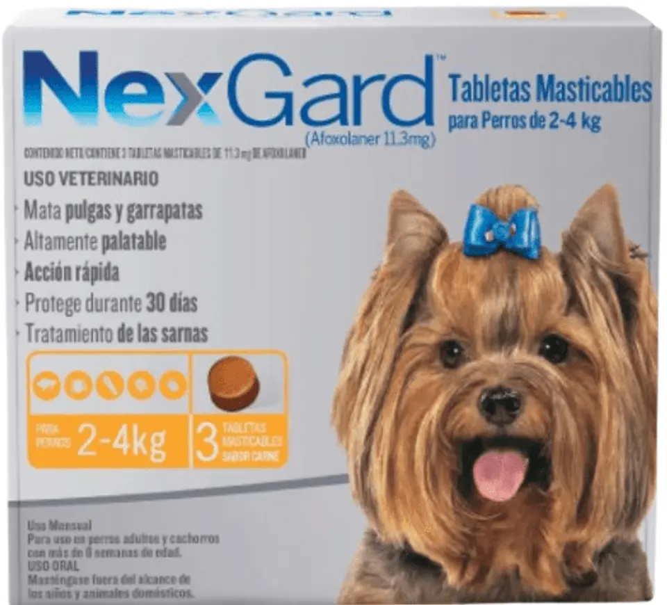 NexGard 2 a 4 kg Antipulgas y Garrapatas para Perros 2