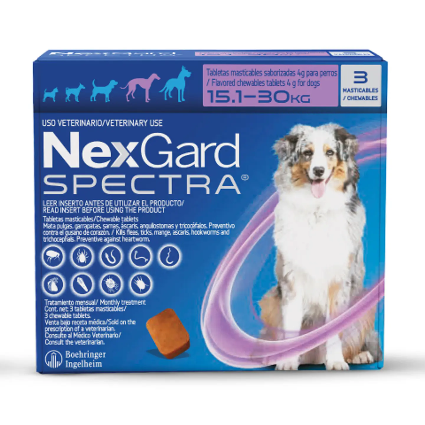 NexGard SPECTRA 15 a 30 kg Antiparasitario para Perros 1