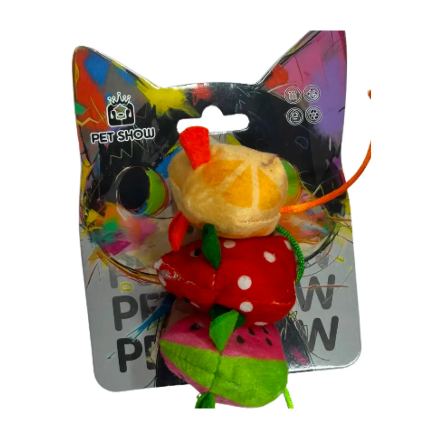 Juguete para Gato Set de 3 Ratones de Peluche Interactivos 1