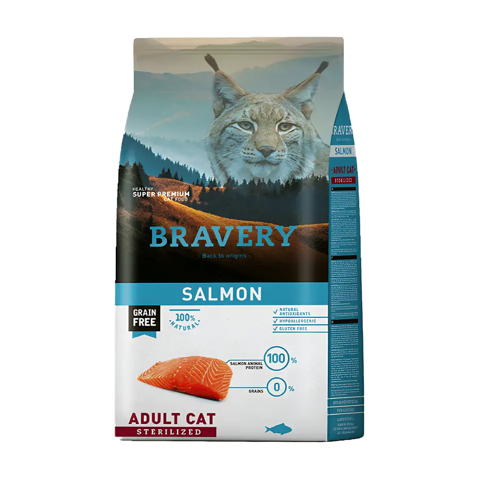 Bravery Salmón Adult Grain Free Alimento Gato 2Kg 1