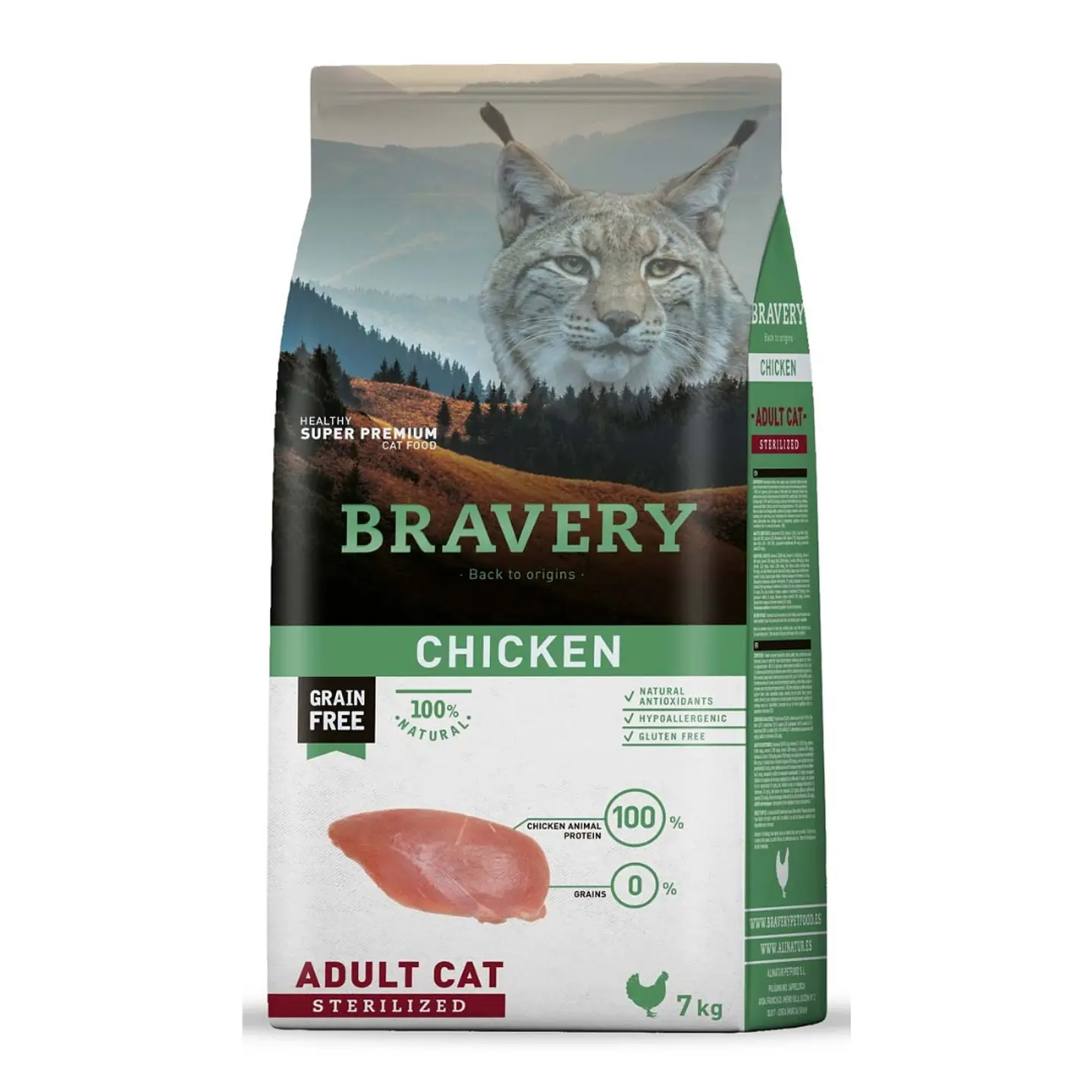 Bravery Chicken Adult Sterilized Grain Free Gato 7Kg 1