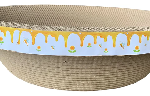 Rascador Redondo tipo Cama con Catnip  Para Gato  44 CM