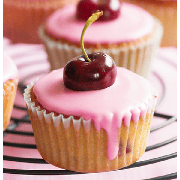 Cherry Cupcake with Creamy Cover