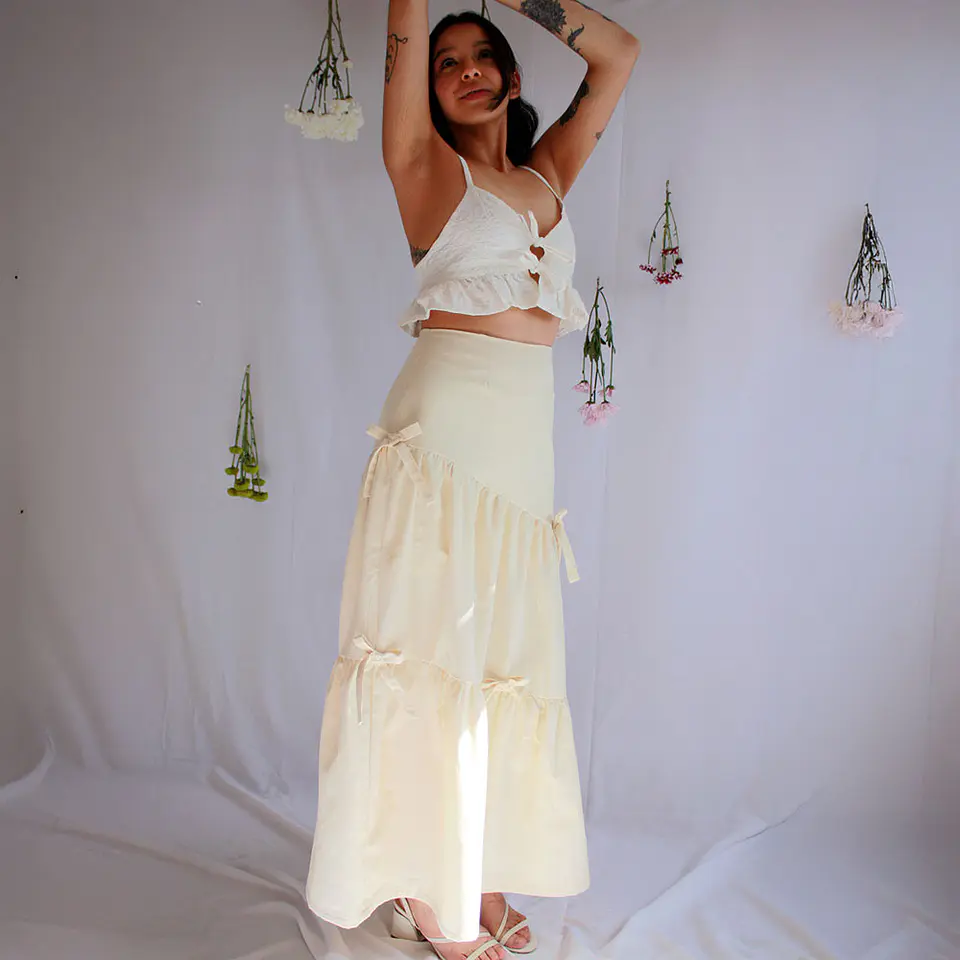 Falda Simona Beige 2