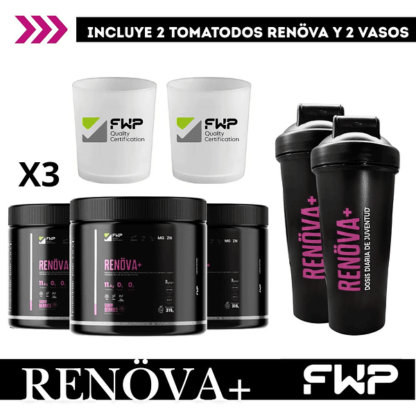 COLÁGENO RENÖVA+ PACK 3 POTES DE 315 GR