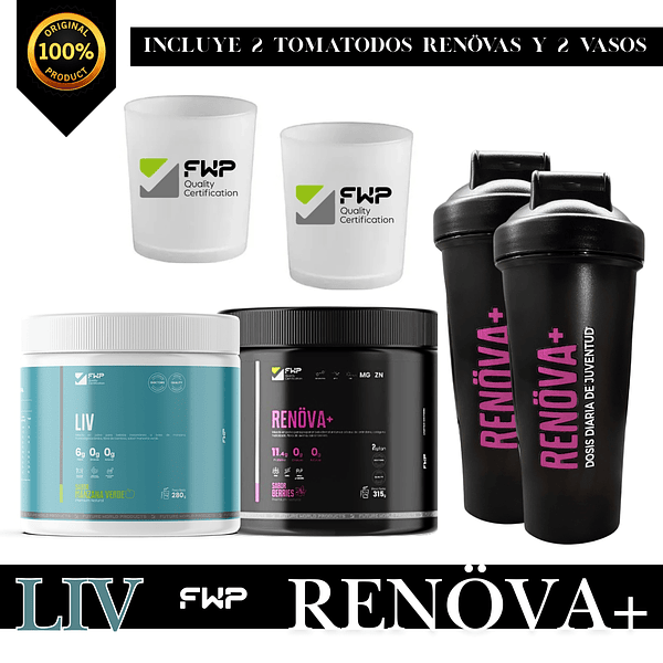 COLÁGENO RENOVA HIDROLIZADO + LIV FIBRA FWP X2