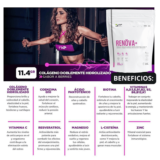 COLÁGENO RENOVA EN BOLSA 325 GR DE 21 SOBRES- FWP