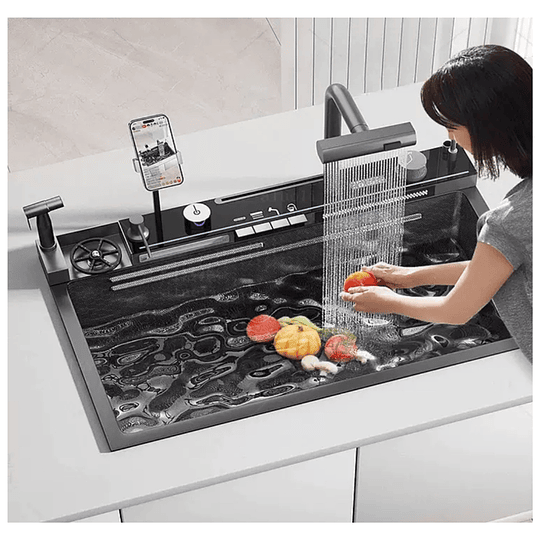 Lavadero Multifuncional de Lujo con Porta Celular LUX-BSA6034