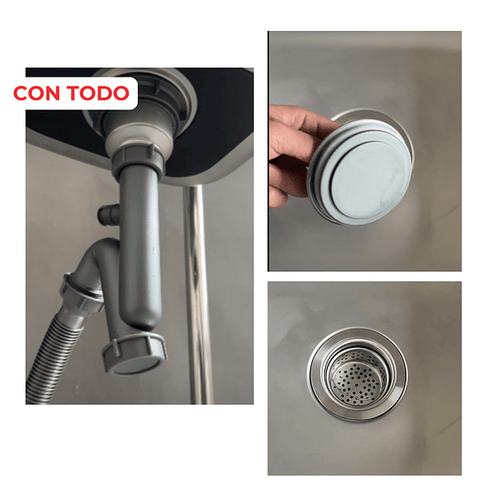 LAVADERO DE COCINA 1 POZA 75CM X 45CM CON SOPORTE DE ACERO SG-7545C1