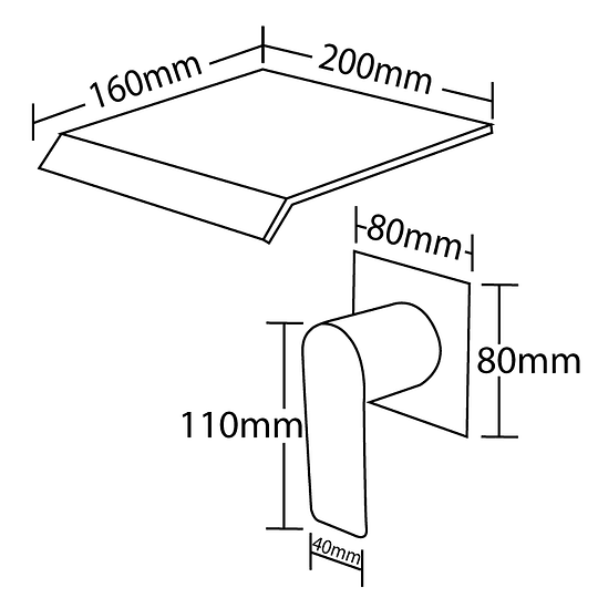 GRIFO LUJO DE PARED CASCADA CRYSTALSTREAM BLACK