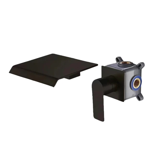 GRIFO LUJO DE PARED CASCADA CRYSTALSTREAM BLACK