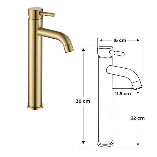 MONOCANDO ALTA M304-0103A07 DORADO ELEGANTE