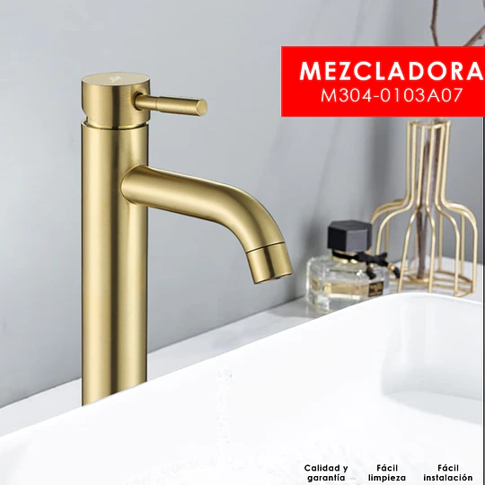 MONOCANDO ALTA M304-0103A07 DORADO ELEGANTE