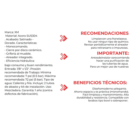 MONOCANDO ALTA M304-0103A07 DORADO ELEGANTE