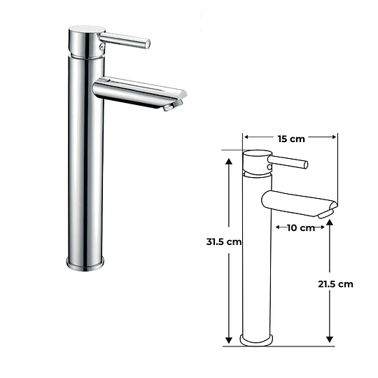 MEZCLADORA ALTA M0102A METÁLICA PESADA SOBRE MUEBLE