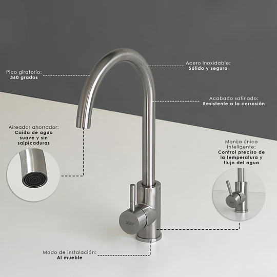 MEZCLADORA MC304-0235 SATINADA