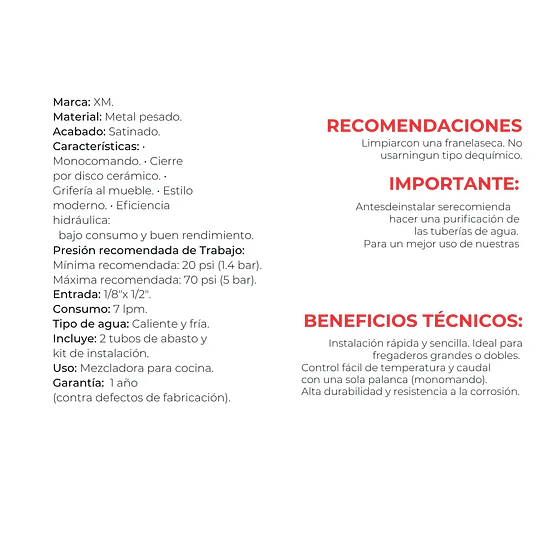 MEZCLADORA MC304-0235 SATINADA