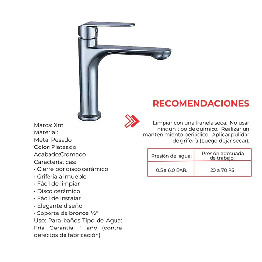 LLAVE BAJA PARA BAÑO L0383 NEGRO MATE