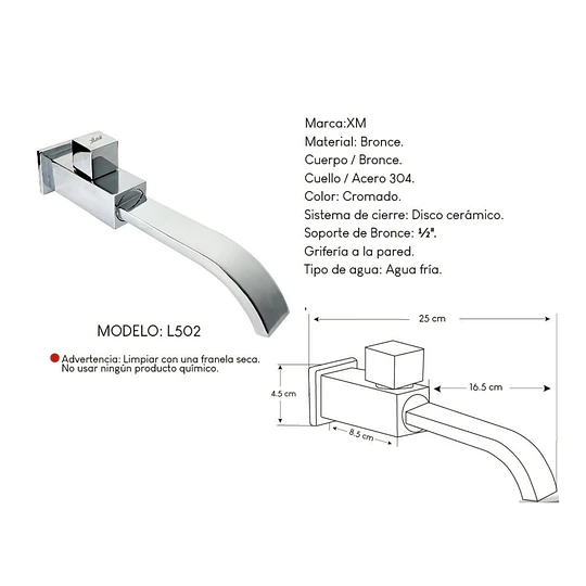 LLAVE PARA PARED O JARDÍN L502