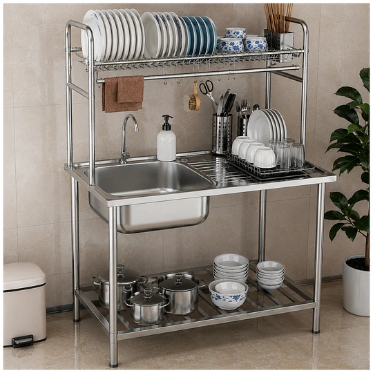 Lavadero de Cocina con Escurridor y Organizador 100cm SG-10050C11