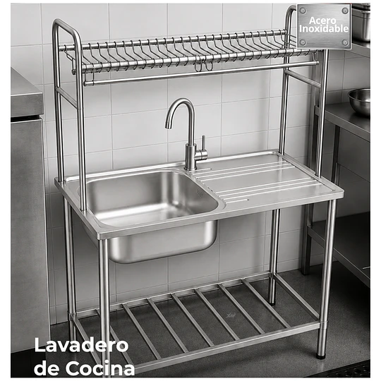 Lavadero de Cocina con Escurridor y Organizador 100cm SG-10050C11