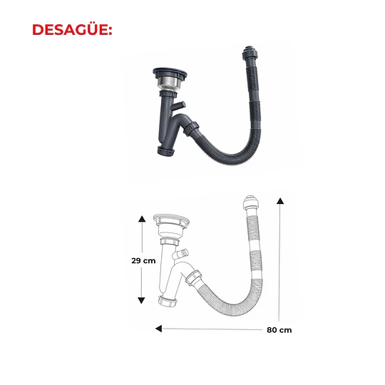 Lavadero de Cocina con Escurridor y Organizador 100cm SG-10050C11