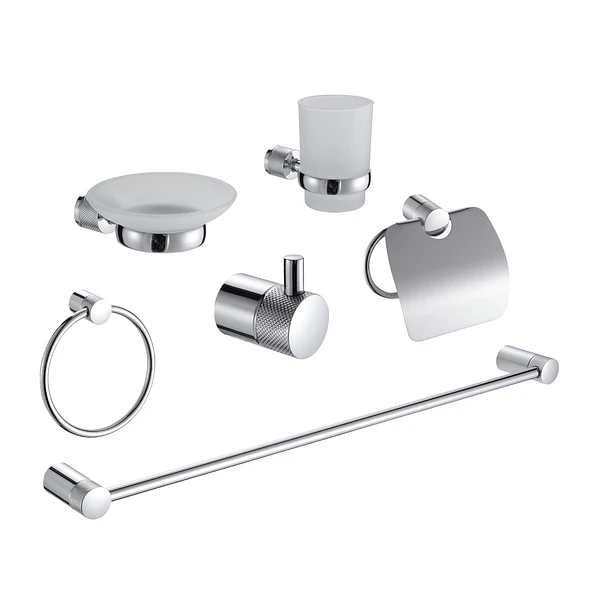 Kit de Accesorios para Baño 6 Piezas Plateado 74400